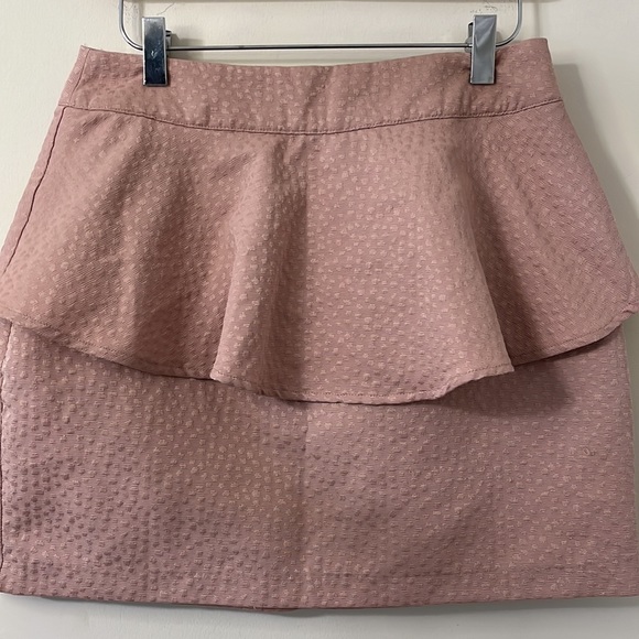 Urban Outfitters Silence + Noise Jacquard Pink/Rose Peplum Skirt Size 6 - Picture 2 of 6